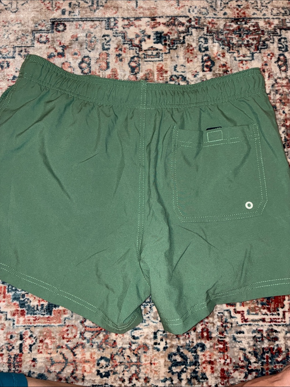 Speedo Green Drawstring Swim Trunks - Picture 3 of 8